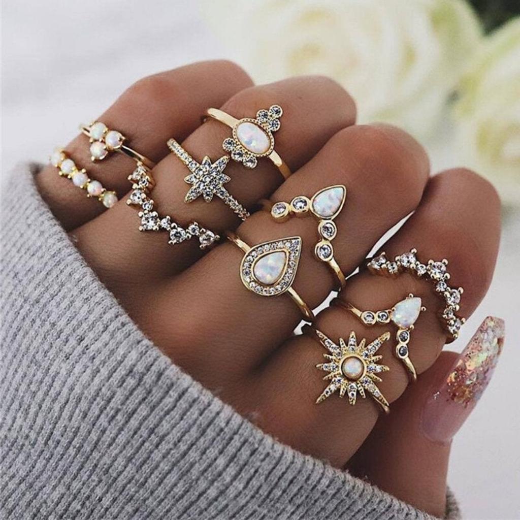 Ensemble premium exclusif de 8 à 12 bagues