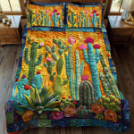 Ensemble de lit matelassé 3 pièces - Cactus du Désert