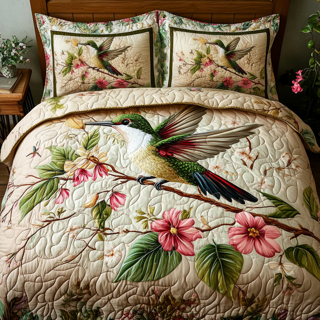 Ensemble de lit matelassé 3 pièces - Colibri