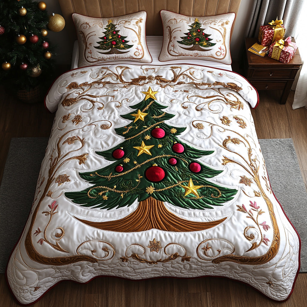 Ensemble de lit matelassé 3 pièces - Noël