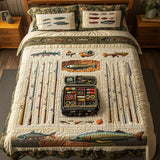 Ensemble de lit matelassé 3 pièces - Pêche
