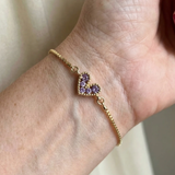 Bracelet « Amour lilas » | Or
