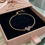Bracelet « Amour lilas » | Or