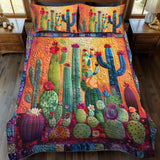 Ensemble de lit matelassé 3 pièces - Cactus