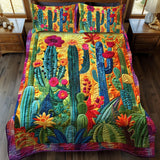 Ensemble de lit matelassé 3 pièces - Cactus