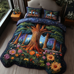 Ensemble de lit matelassé 3 pièces - Forêt II