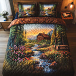 Ensemble de lit matelassé 3 pièces - Log Cabin