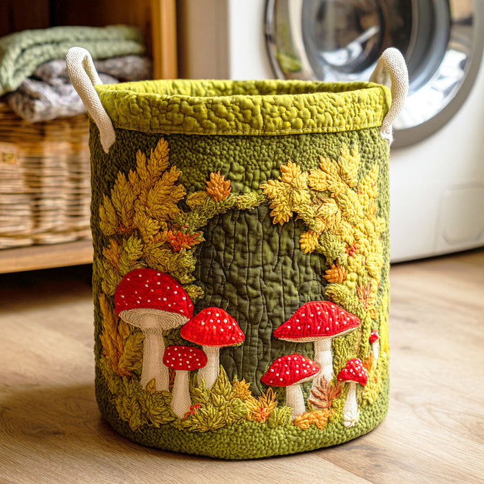 Panier à linge matelassé Champignons de la Forêt