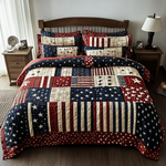 Ensemble de lit matelassé 3 pièces - Étoiles de la Liberté