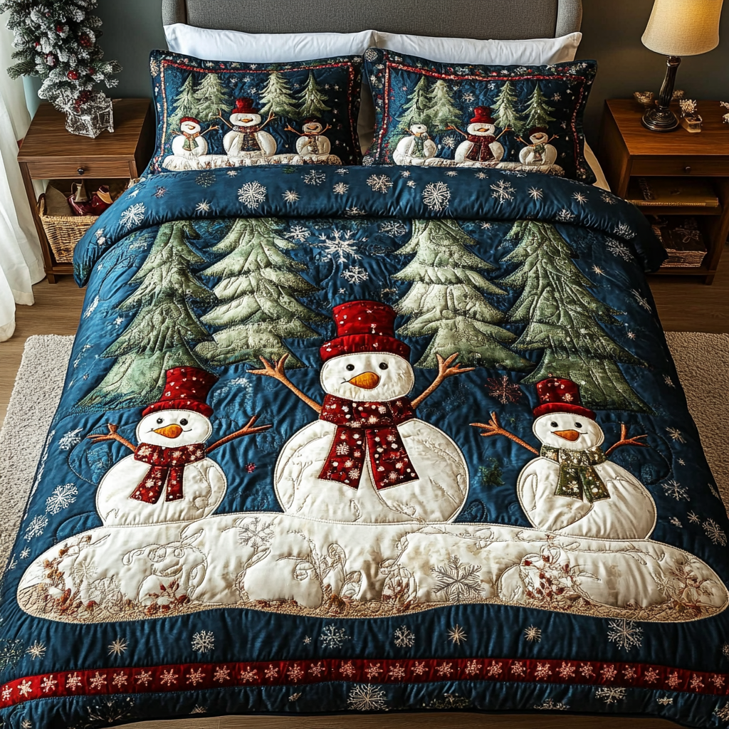 Ensemble de lit matelassé 3 pièces - Noël