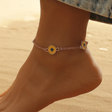 Bracelet de cheville « Tournesol »