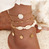 Bracelet de cheville coquillages