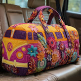 Gesteppte Reisetasche – Boho-Hippie-Bus