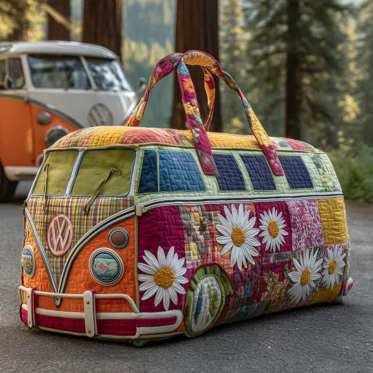 Gesteppte Reisetasche – Blumenpfad