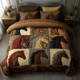 Ensemble de lit matelassé 3 pièces - Cheval