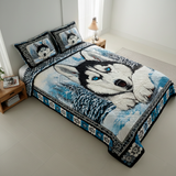 Ensemble de lit matelassé 3 pièces - Rêve de Husky