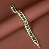 Bracelet or et vert