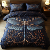 Ensemble de lit matelassé 3 pièces - Libellule Dorée