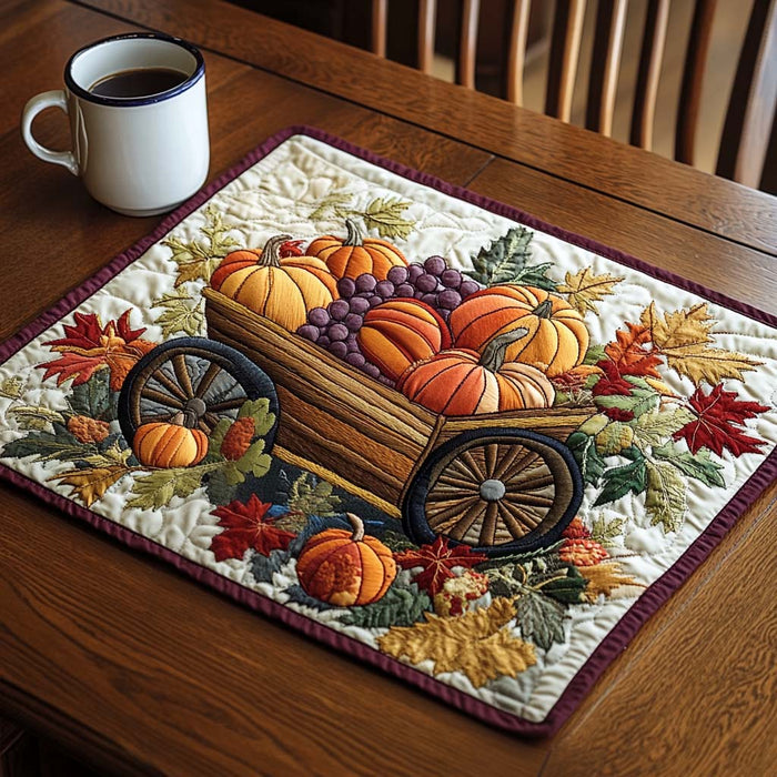 Set de table matelassé Courge Dorée