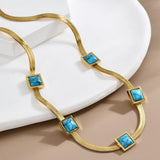Collier doré « Ligne côtière »