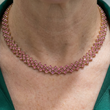 Collier rosé | Or blanc