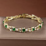 Bracelet tennis doré