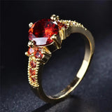 Bague dorée Selia