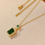 Collier Greta avec pierre vert émeraude