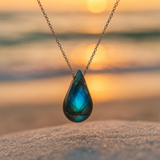 Collier « Lagon » avec labradorite