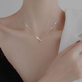 Collier brillant en or blanc