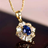 Collier bleu et or