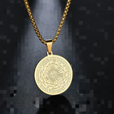 Collier médaille « Ange et six étoiles »