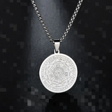Collier médaille « Ange et six étoiles »