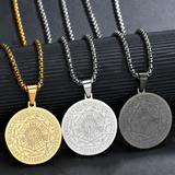 Collier médaille « Ange et six étoiles »