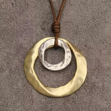 Collier pendentif géométrique irrégulier