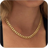 Collier large chaîne gourmette en or