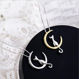Collier lune et chat