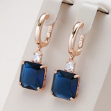 Pendantes cristal bleu foncé