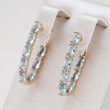 Pendantes turquoise et zircones en or