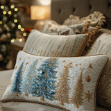 Taie d'Oreiller Matelassée - Forêt Festive