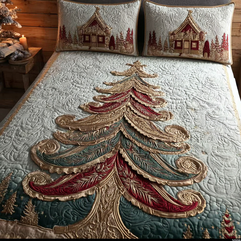 Ensemble de lit matelassé 3 pièces - Noël