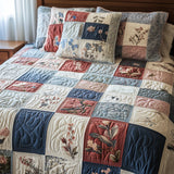 Ensemble de lit matelassé 3 pièces - Patchwork