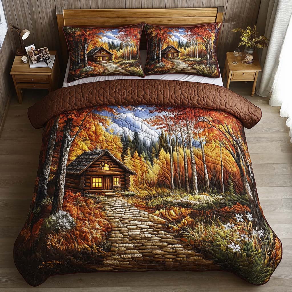 Ensemble de lit matelassé 3 pièces - Log Cabin