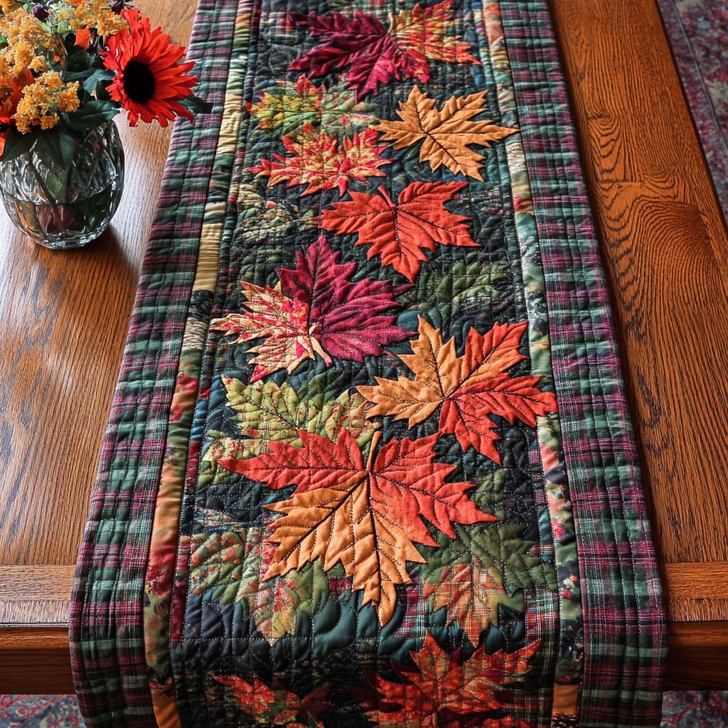 Chemin de table matelassé Automne Tranquille – vue 2