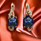 Boucles d'oreilles royales Minuit | Or