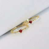 Bague corail en or blanc