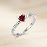 Bague corail en or blanc