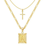 Chaîne croix avec initiale | Or