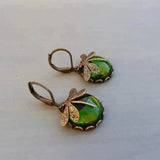 Boucles d'oreilles boules libellule en or vieilli