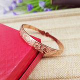 Bracelet en cuivre « Dahlia et rose »